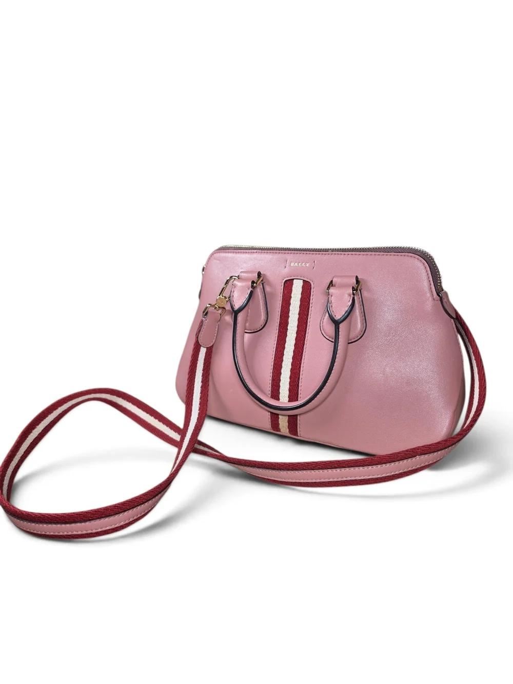 Bally Dusty Rose Leather Dainty Trainspotting 2-Way Swiss Lux (Retail $950)